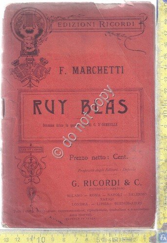 Libretto Opera - F. Marchetti - - Ruy Blas - …