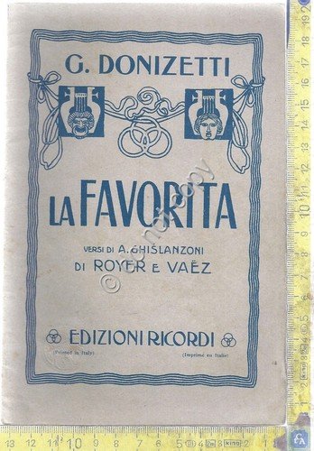 Libretto Opera - La Favorita - G. Donizetti - Ed. … | Immagine principale