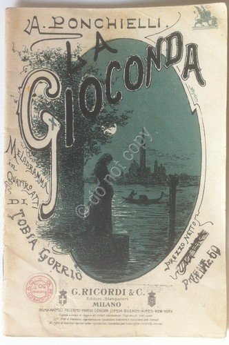 Libretto Opera - Ponchielli - La Gioconda - Ricordi 1919 | Immagine principale