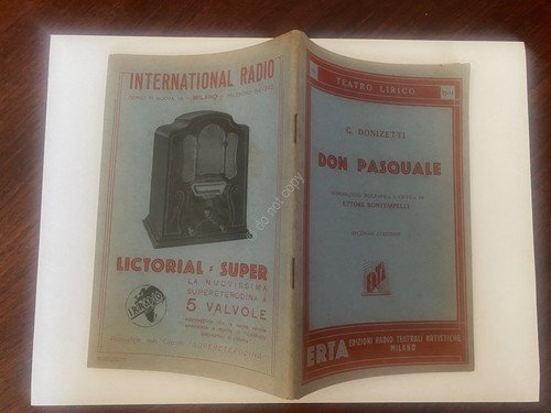 Libretto Opera Donizetti Don Pasquale Teatro Lirico Ed. Erta 2° … | Immagine principale