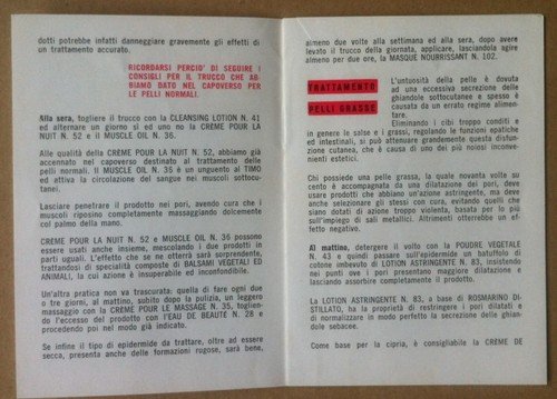 Libretto profumeria Cosmesi Pubblicità - Anna Karin - Belle a …