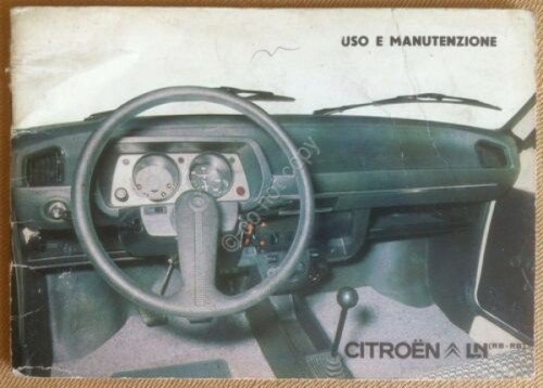 Libretto uso e manutenzione - Citroën LN - edizione marzo …