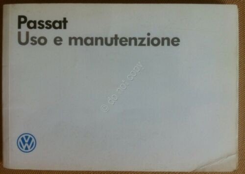 Libretto uso e manutenzione - VolksWagen Passat - 1988 - …