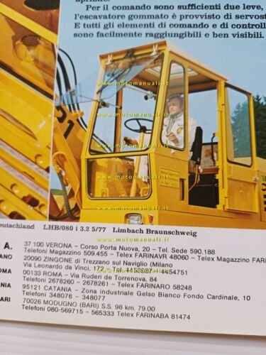 Liebherr A-R 921 serie C escavatore idraulico 1977 depliant italiano …