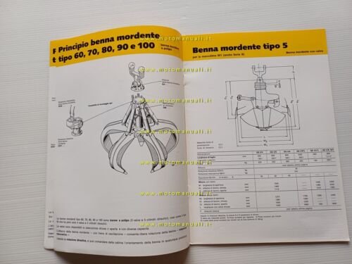 Liebherr benne mordenti 1976 scheda tecnica depliant italiano originale