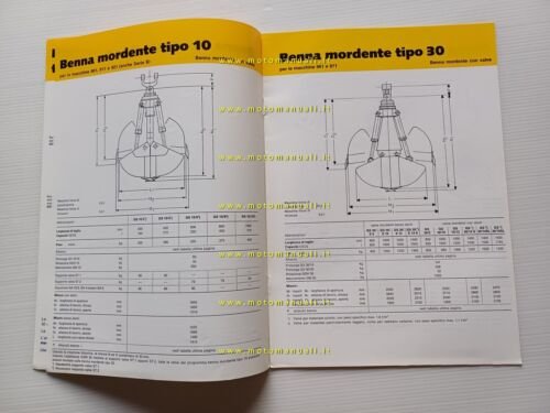 Liebherr benne mordenti 1976 scheda tecnica depliant italiano originale