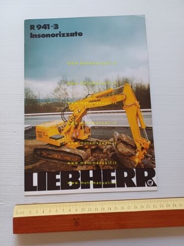 Liebherr escavatore cingolato R 941 serie B 1974 depliant originale