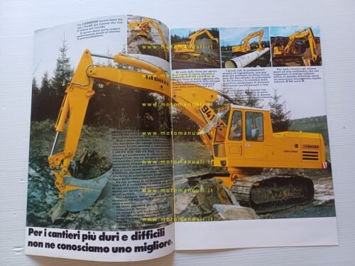 Liebherr escavatore cingolato R 941 serie B 1974 depliant originale