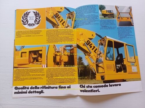 Liebherr escavatore cingolato R 941 serie B 1974 depliant originale