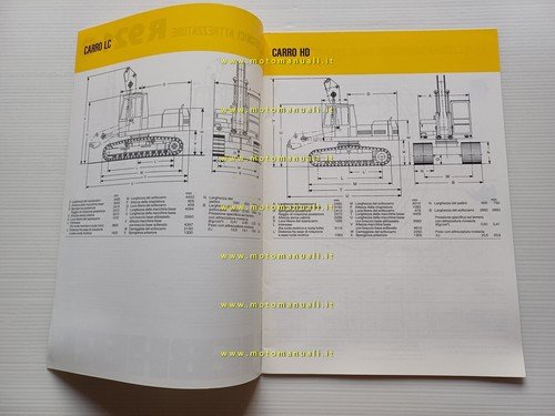 Liebherr escavatore R 921 C 1977 scheda tecnica depliant italiano …