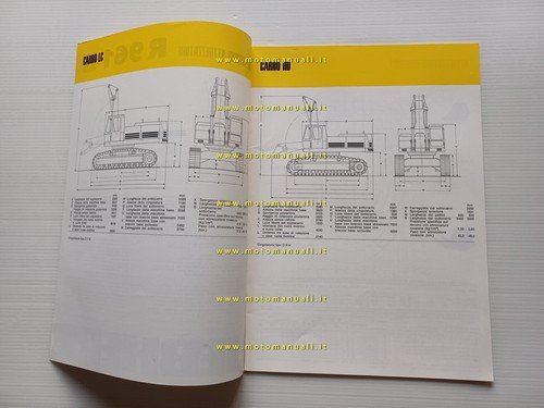 Liebherr escavatore R 961 B 1977 scheda tecnica depliant italiano …