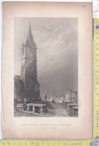Litografia - Bartlett - Roberts - Grey Church Yard - …