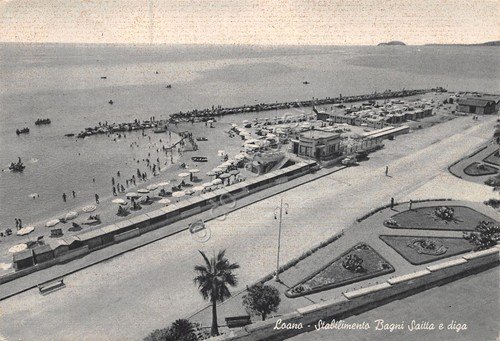 Loano Stabilimento Bagni Saitta e diga 1956