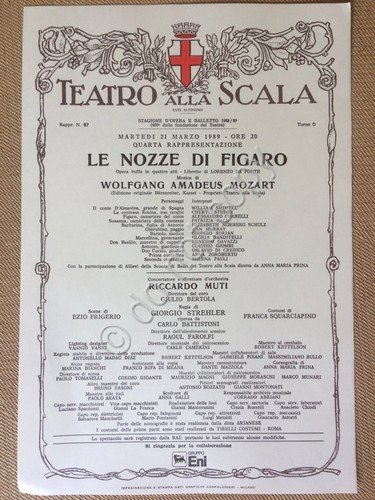 Locandina - Teatro alla Scala - Le Nozze di FIgaro …