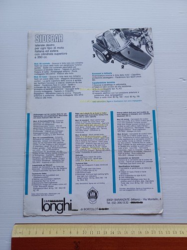 Longhi Sidecar mod. 80 Normale - mod. 82 Lusso depliant …