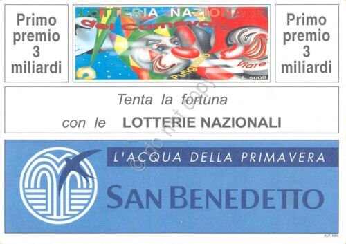 Lotteria Nazionale del Carnevale di Viareggio Putignano Cartolina Acqua San …