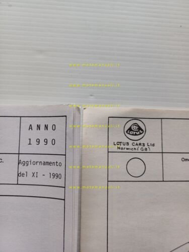 Lotus Elan Turbo 1990 scheda omologazione DGM Motorizzazione Facsimile