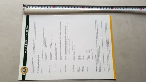 LOTUS ESPRIT SPORT 300 1993 depliant originale auto brochure