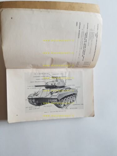 M24 Chaffee Carro Armato leggero 1951 manuale uso libretto istruzioni …