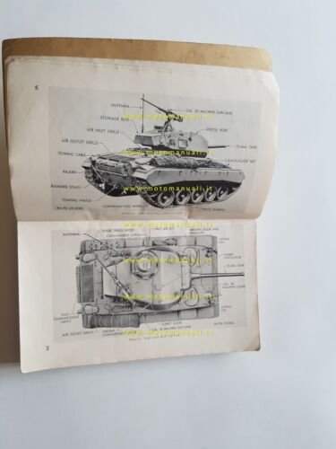 M24 Chaffee Carro Armato leggero 1951 manuale uso libretto istruzioni …