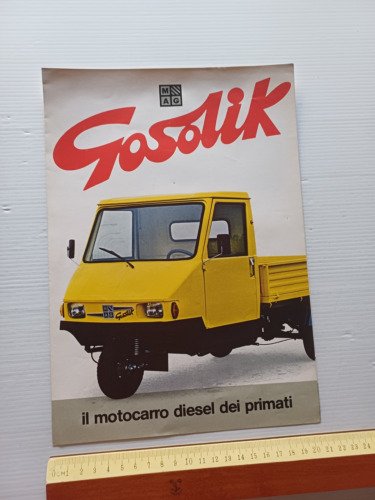 MAG Gasolik motocarro Diesel 1982 depliant italiano originale