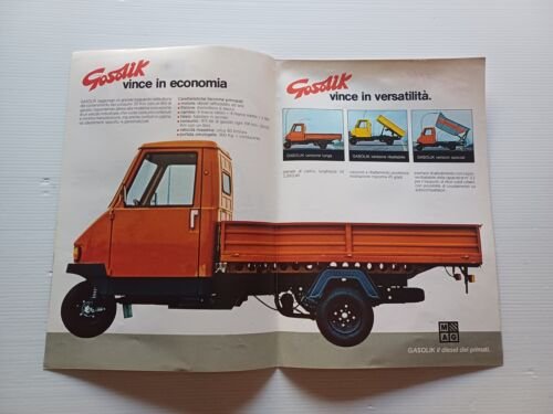 MAG Gasolik motocarro Diesel 1982 depliant italiano originale