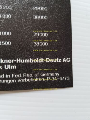 Magirus-Deutz Autocarri modelli 1973 depliant tedesco originale