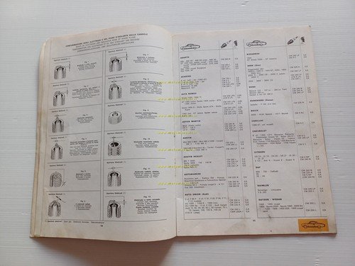 Magneti Marelli catalogo manuale candele 1968 auto moto
