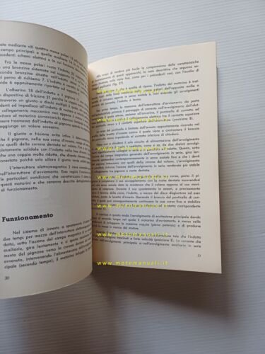 Magneti Marelli manuale officina motorini avviamento auto 1959 originale
