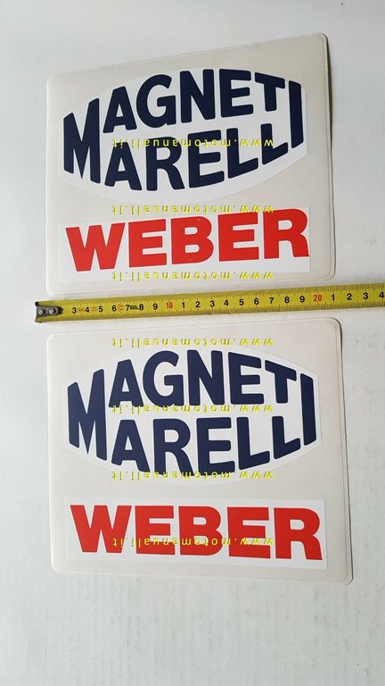 Magneti Marelli Weber Ducati lotto 2 adesivi originali anni 80-90 …