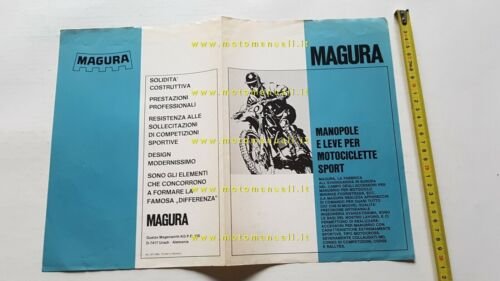 Magura catalogo manopole leve 1971 depliant ITALIANO originale brochure