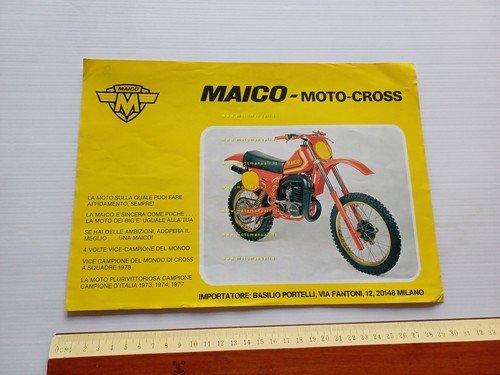 Maico 125 - 250 - 440 Cross 1980 depliant originale …