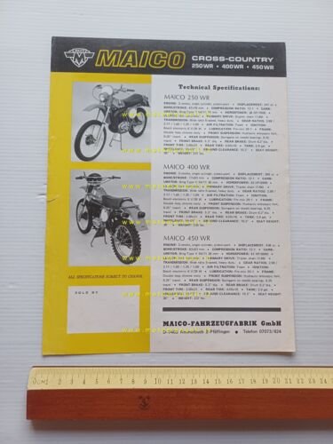 Maico 250 WR - 400 WR - 450 WR 1977 …