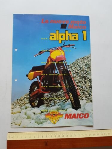 Maico Alpha 1 Cross 250 400 490 1982 depliant originale …