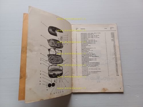 Maico Gelandesport-Cross anni 60 catalogo ricambi originale Spare Part List