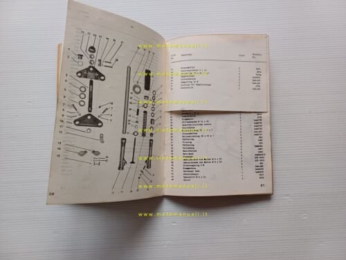 Maico Gelandesport-Cross anni 60 catalogo ricambi originale Spare Part List