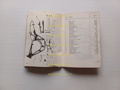 Maico Gelandesport-Cross anni 60 catalogo ricambi originale Spare Part List