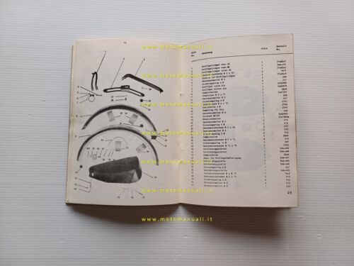 Maico Gelandesport-Cross anni 60 catalogo ricambi originale Spare Part List