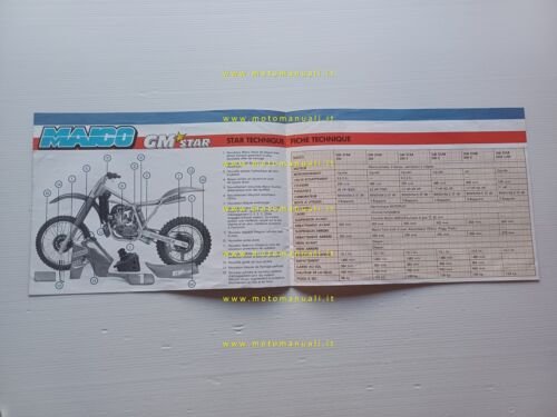 Maico GM Star 250 - 500 1986 depliant originale italiano