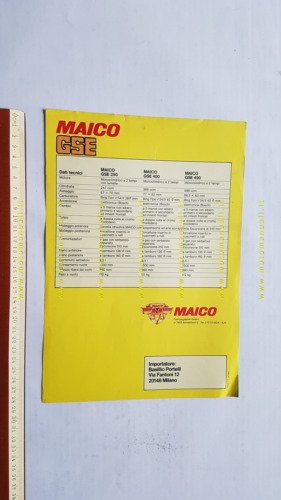 Maico GSE 250 - 400 - 490 Enduro 1983 depliant …