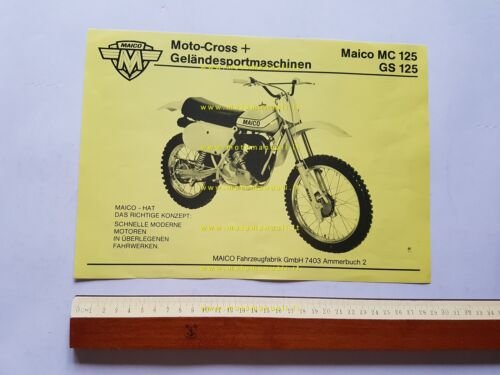 Maico MC 125 Cross - GS 125 1979 depliant originale …