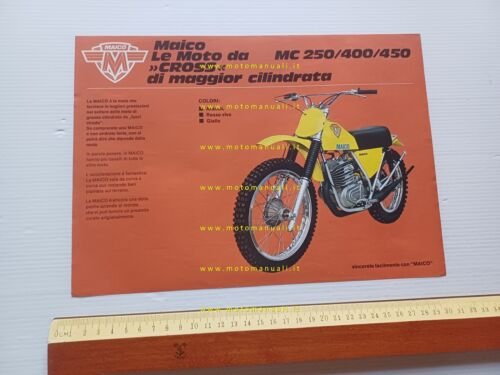 Maico MC 250 - 400 - 450 cross 1974 depliant …
