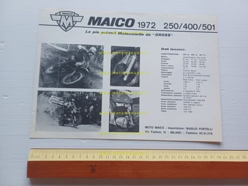 Maico MC 250 - 400 - 501 cross 1972 depliant …