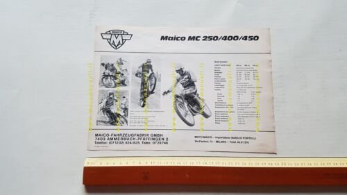 Maico MC 250 400 450 1973 motocross depliant originale motorcycle …