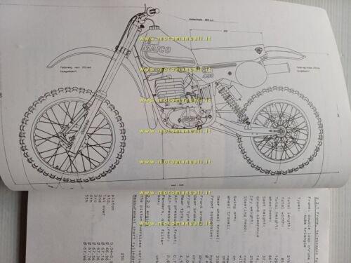 MAICO MC 250-400-490 1981 manuale uso + officina INGLESE originale