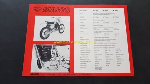 Maico produzione moto cross 1978 depliant originale motorcycle brochure