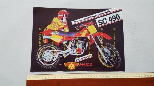 Maico SC 490 Cross 1984 depliant originale tedesco