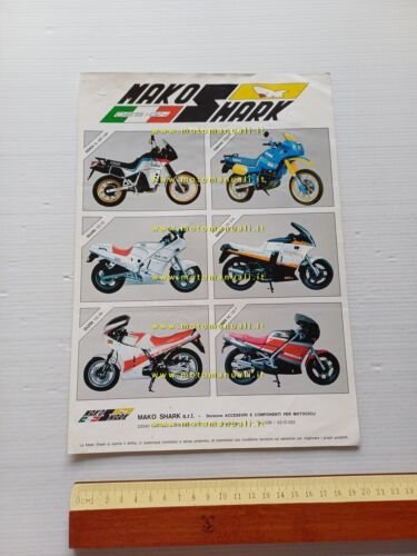 MAKO Shark carenature after-market moto anni 80 depliant originale italiano