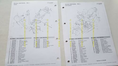 Malaguti 50 Centro SL '94-97 3 cataloghi ricambi scooter originali …