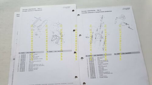Malaguti 50 Centro SL '94-97 3 cataloghi ricambi scooter originali …